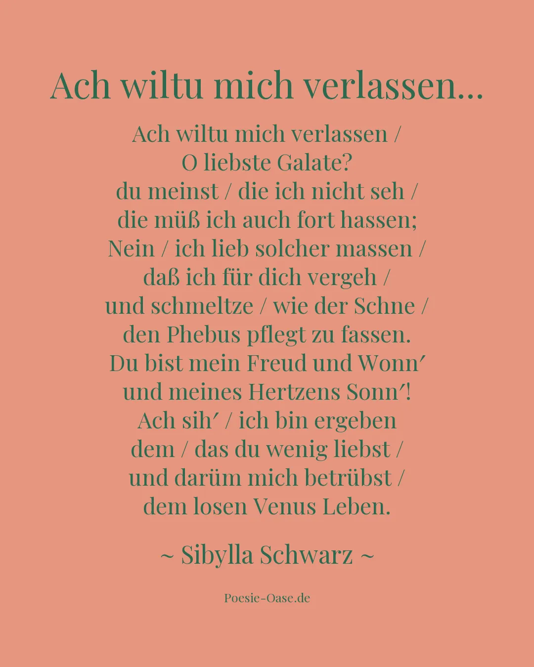 Illustration zu Ach wiltu mich verlassen...