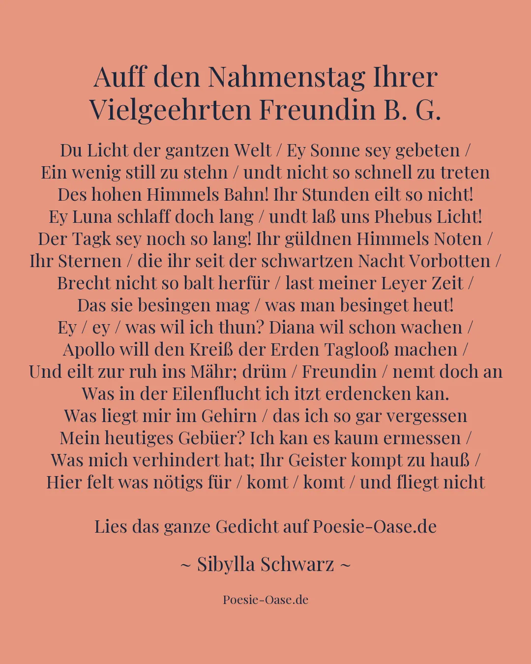 Illustration zu Auff den Nahmenstag Ihrer Vielgeehrten Freundin B. G.