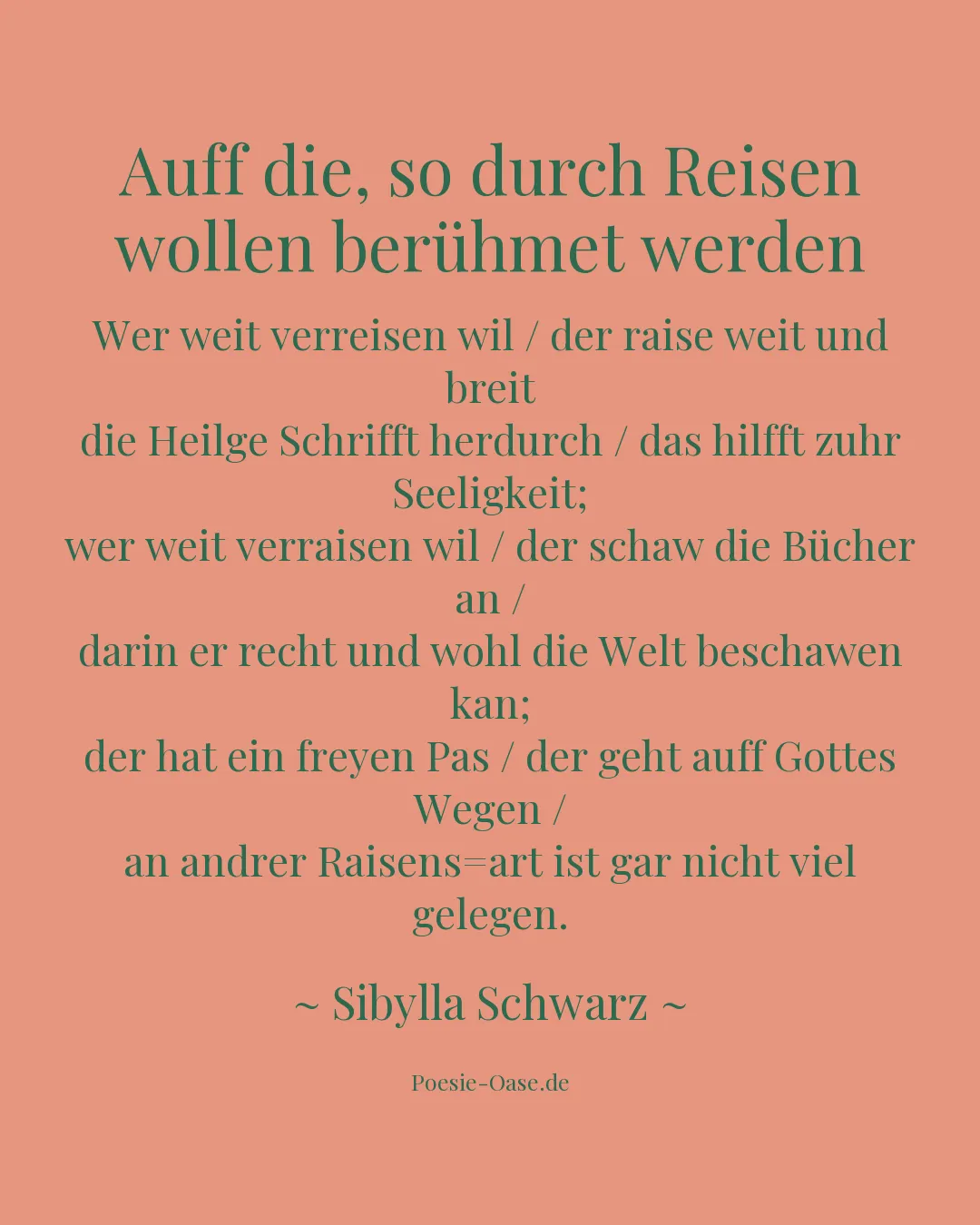 Illustration zu Auff die, so durch Reisen wollen berühmet werden