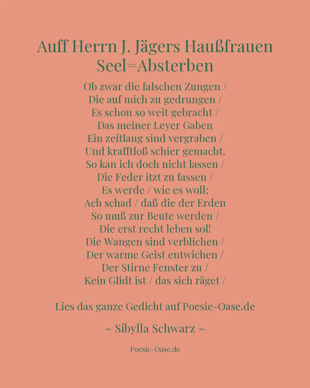 Illustration zu Auff Herrn J. Jägers Haußfrauen Seel=Absterben