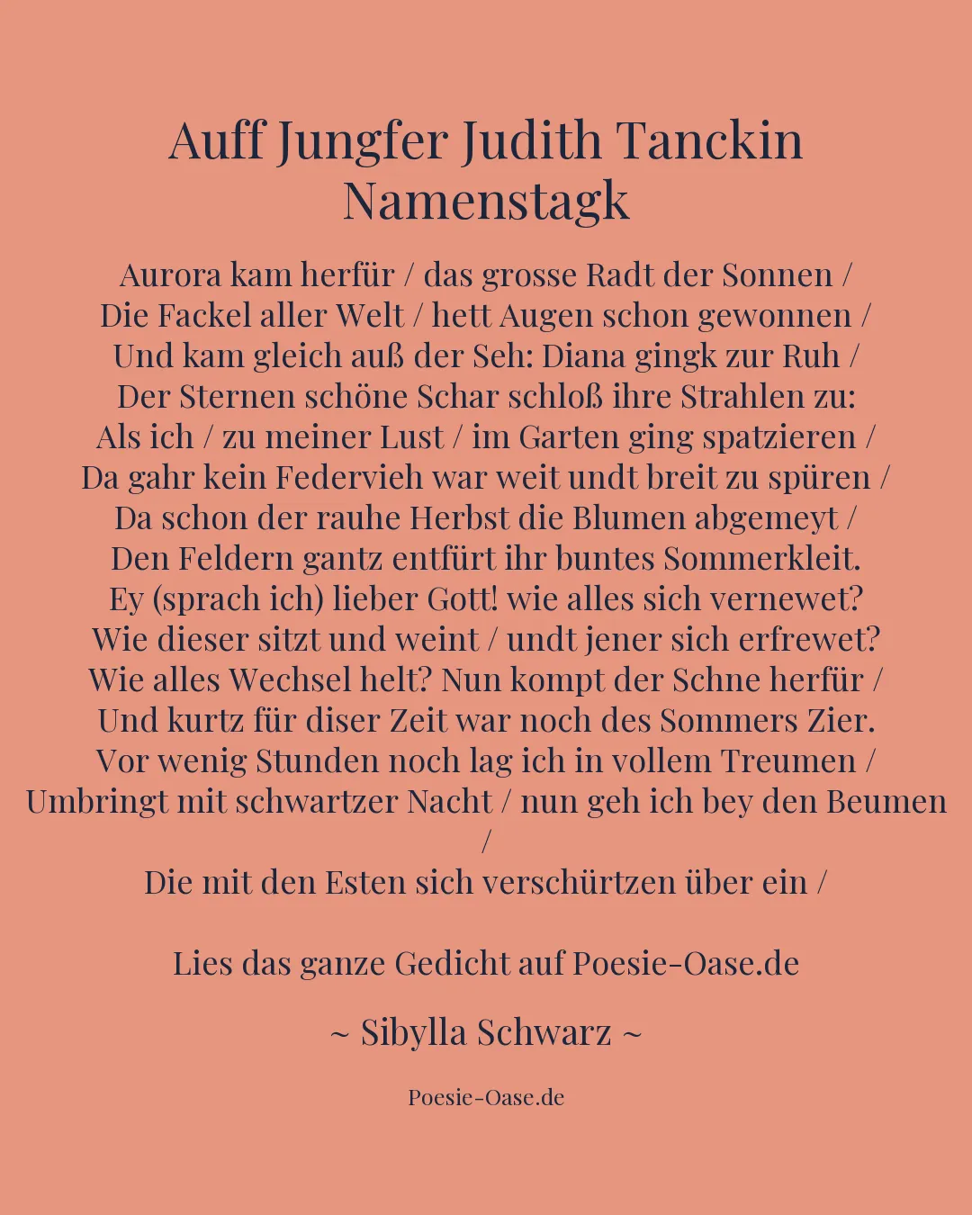 Illustration zu Auff Jungfer Judith Tanckin Namenstagk