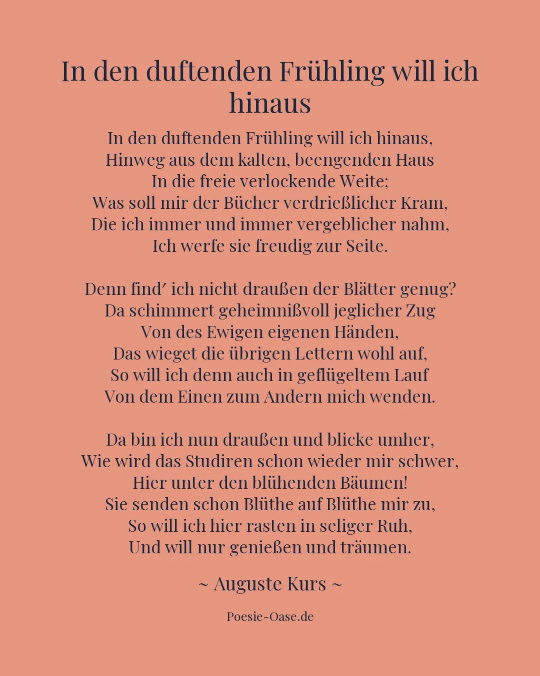 Illustration zu In den duftenden Frühling will ich hinaus