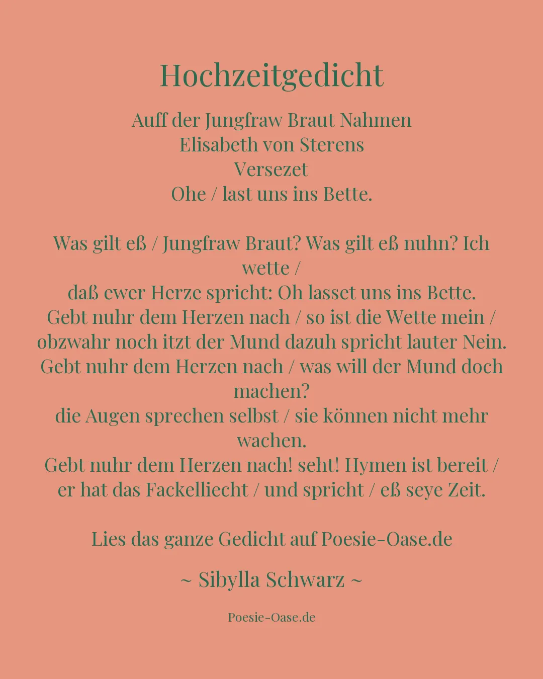 Illustration zu Hochzeitgedicht