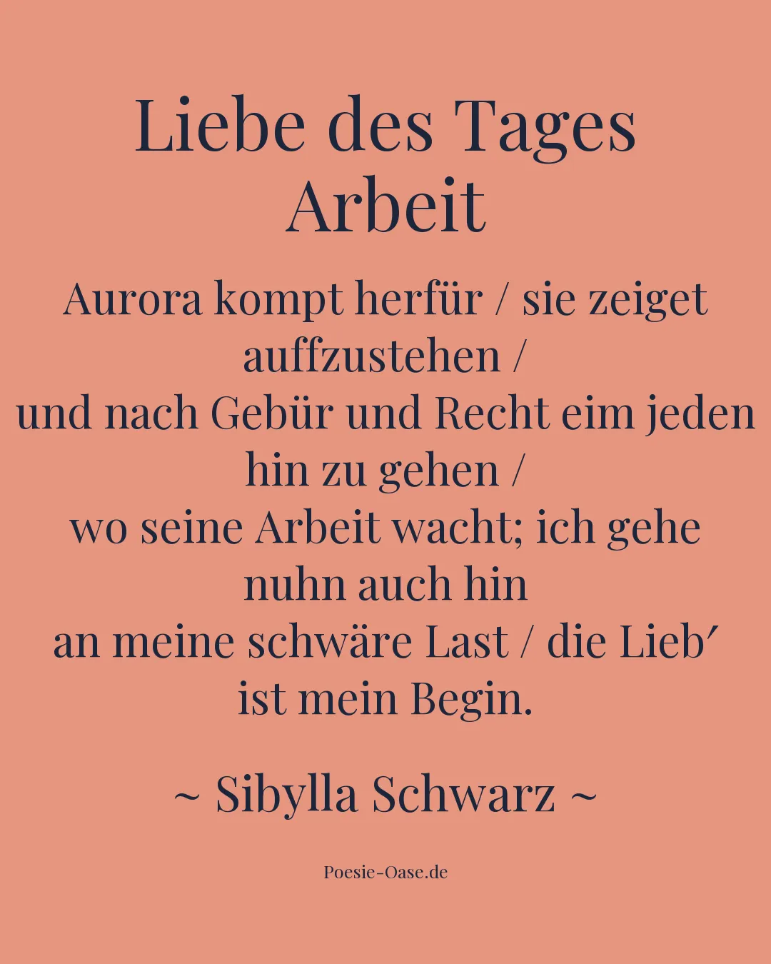 Illustration zu Liebe des Tages Arbeit
