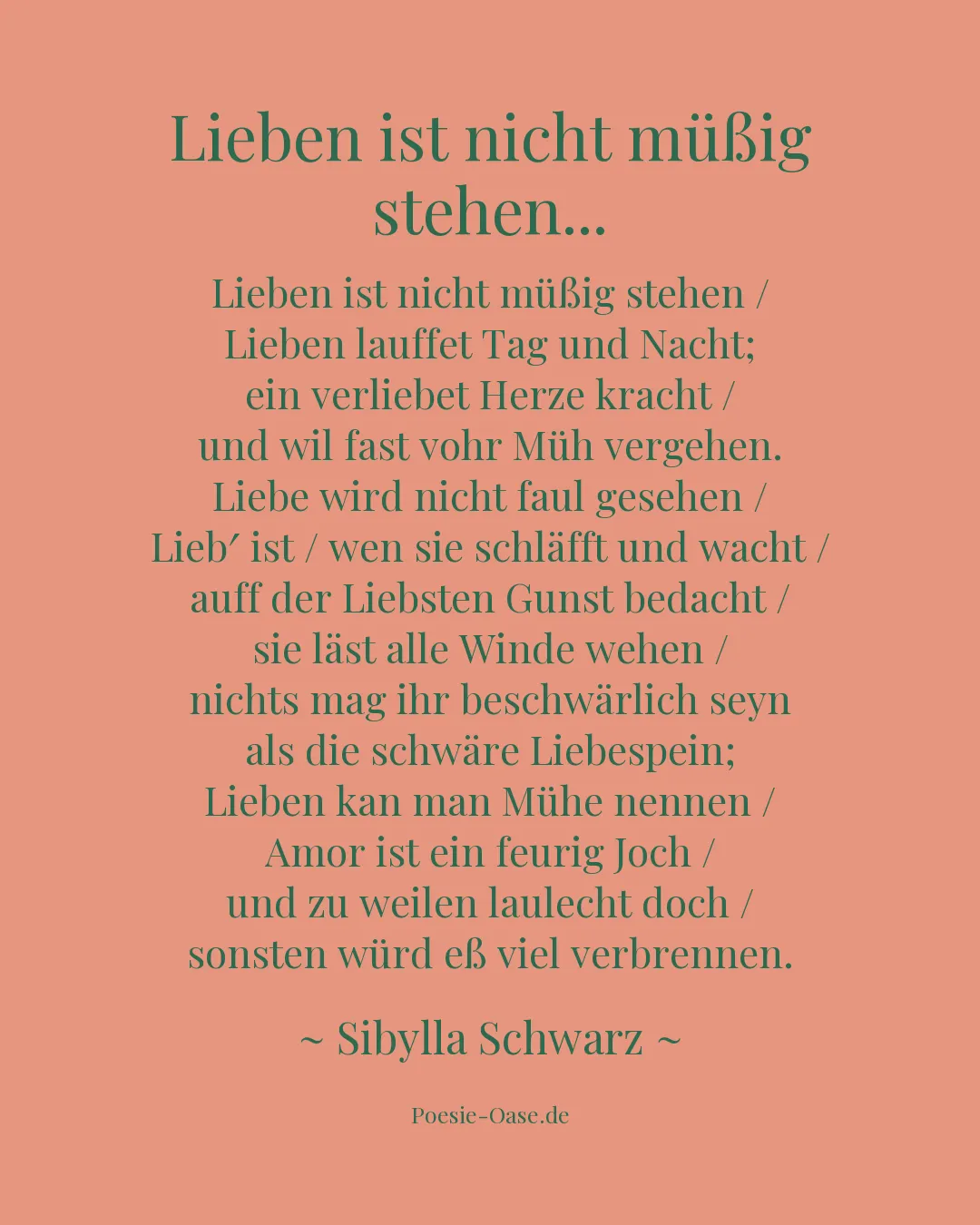 Illustration zu Lieben ist nicht müßig stehen...