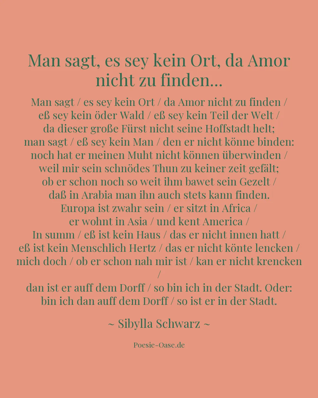 Illustration zu Man sagt, es sey kein Ort, da Amor nicht zu finden...
