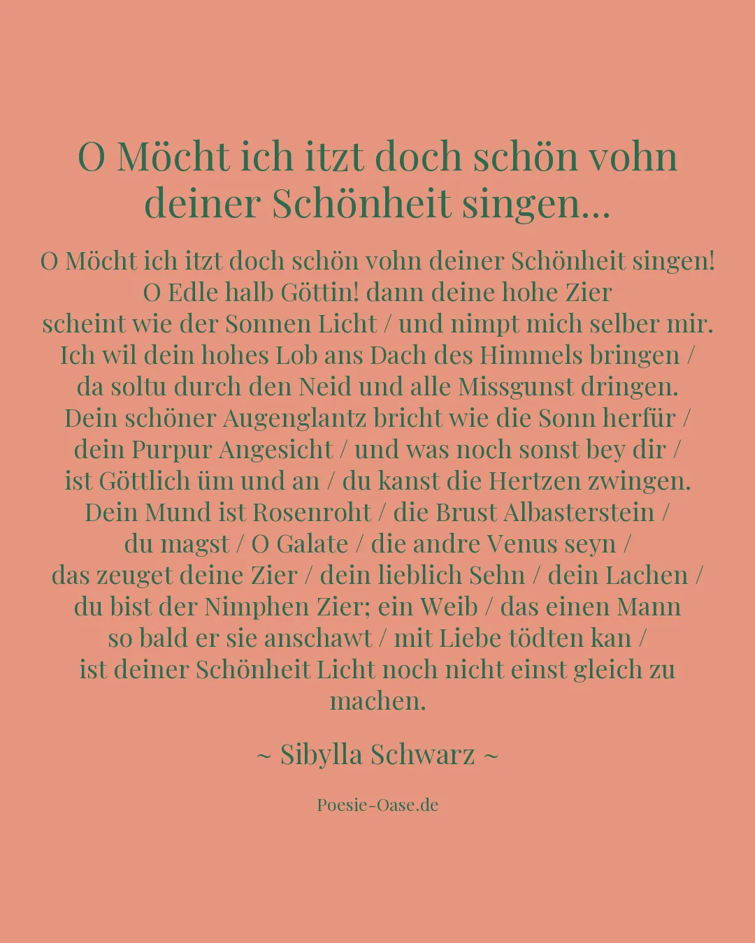 Illustration zu O Möcht ich itzt doch schön vohn deiner Schönheit singen...