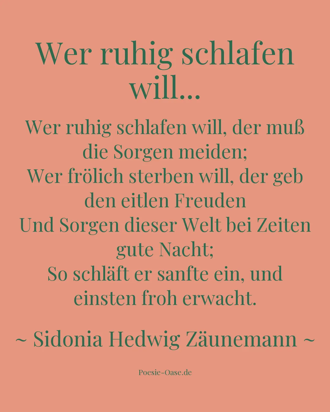 Illustration zu Wer ruhig schlafen will...