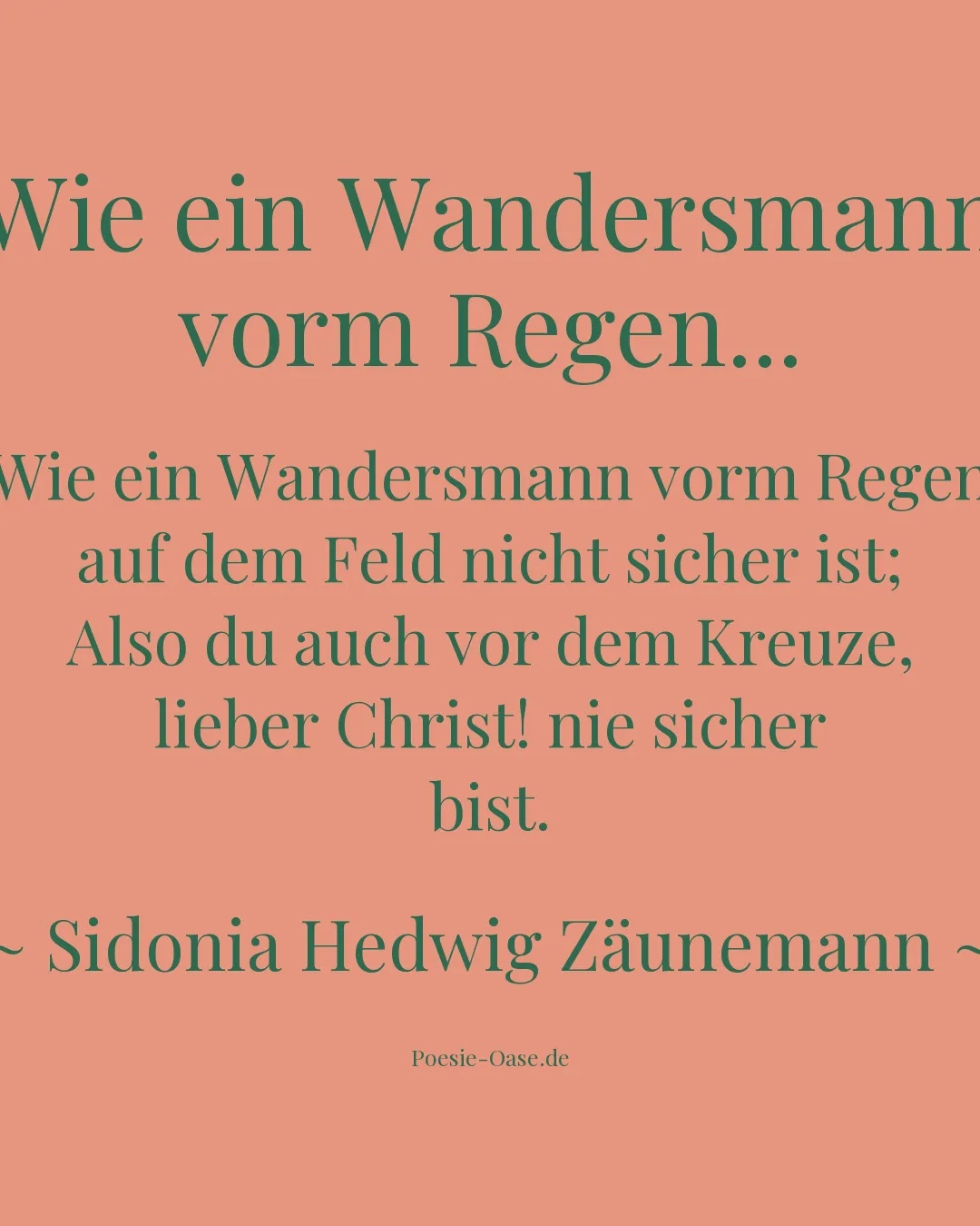 Illustration zu Wie ein Wandersmann vorm Regen...