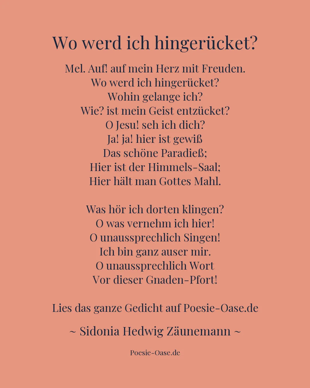 Illustration zu Wo werd ich hingerücket?