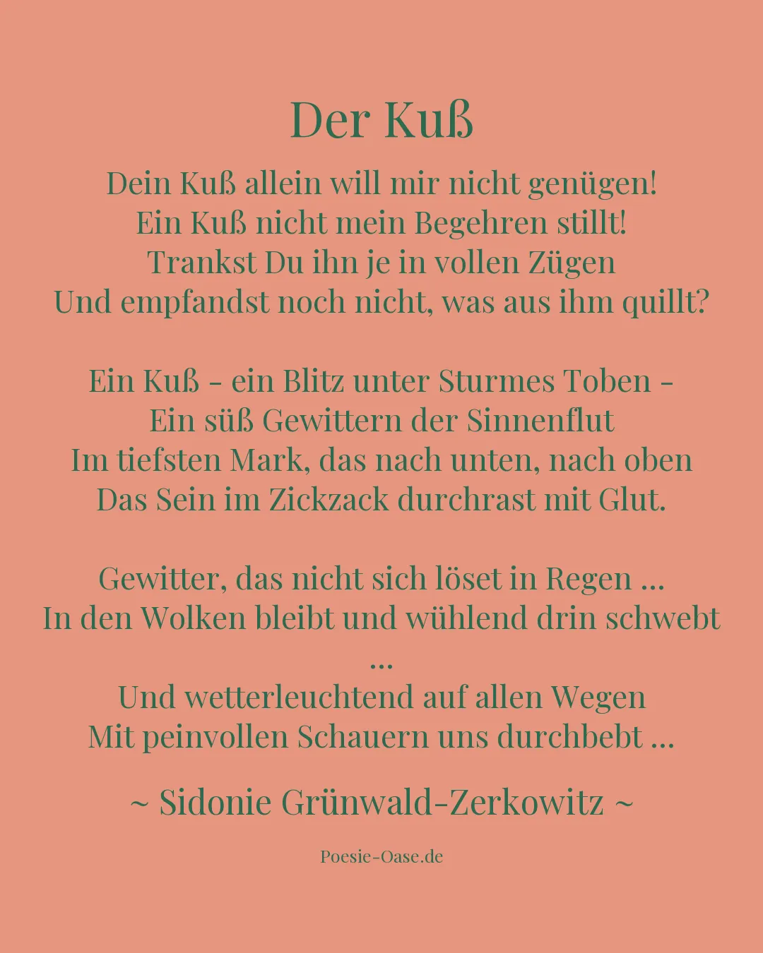 Illustration zu Der Kuß