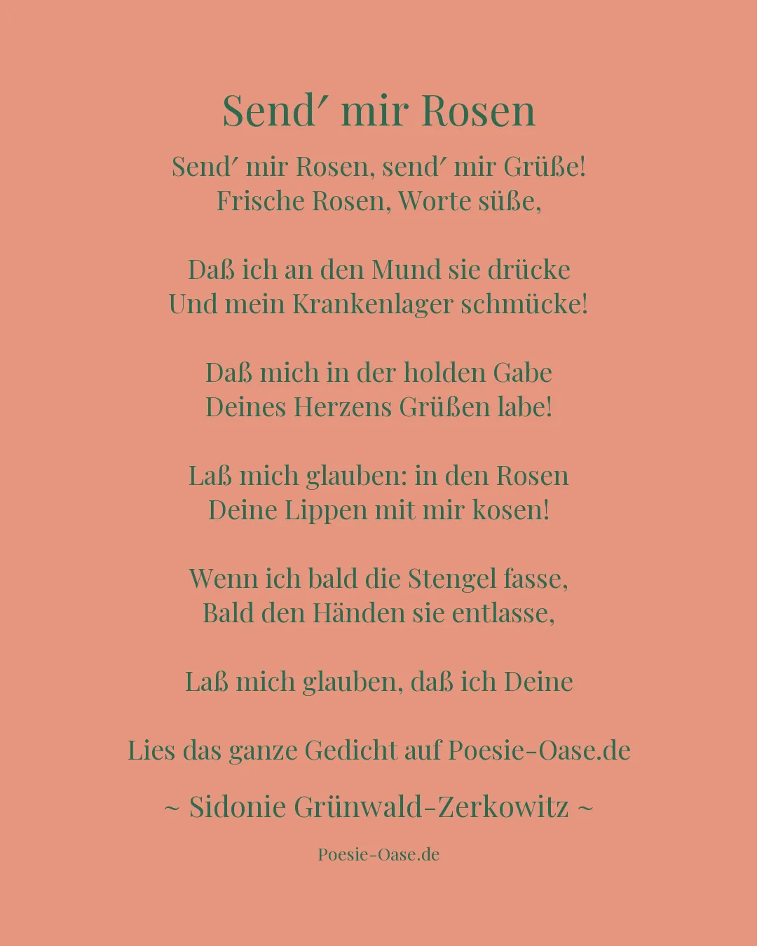 Illustration zu Send′ mir Rosen