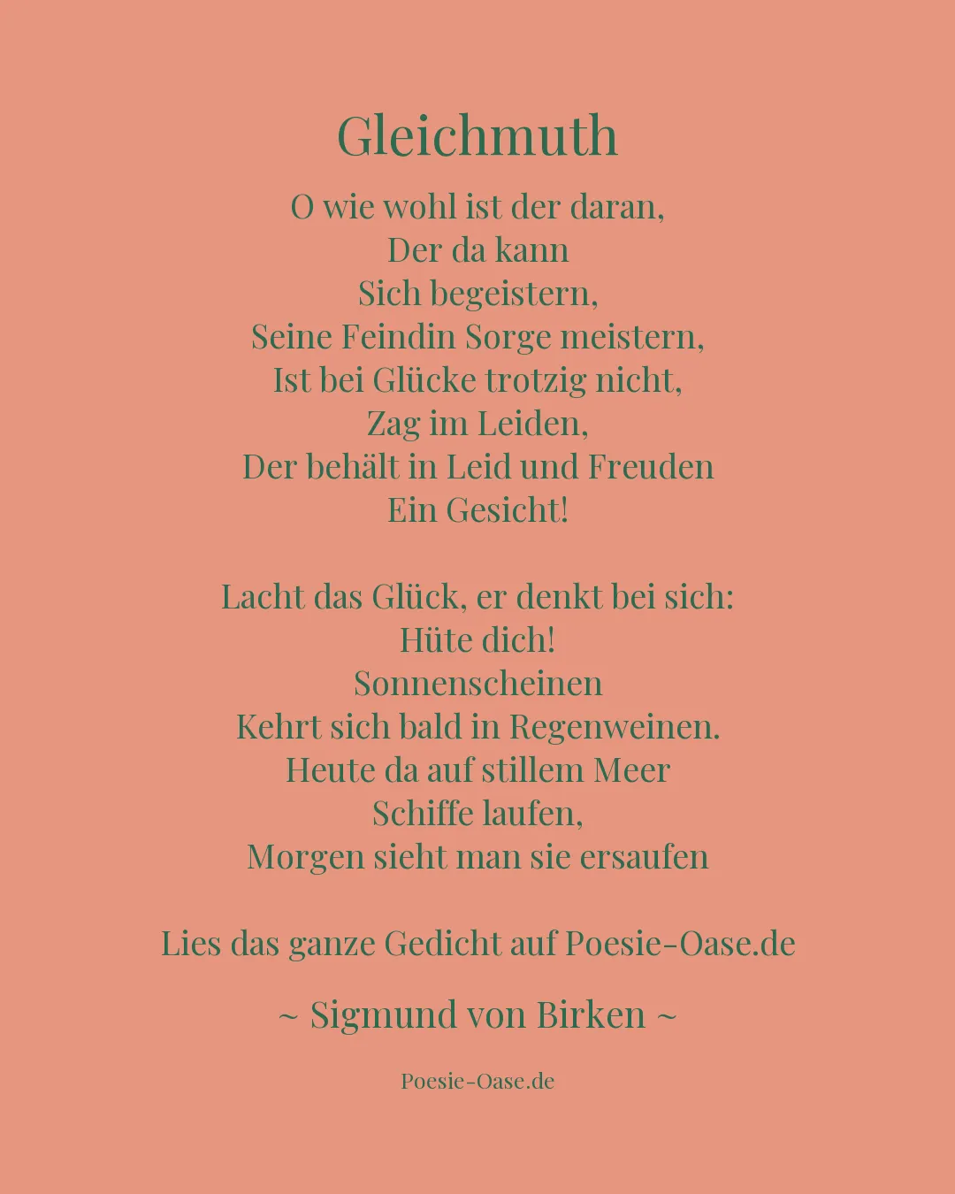 Illustration zu Gleichmuth