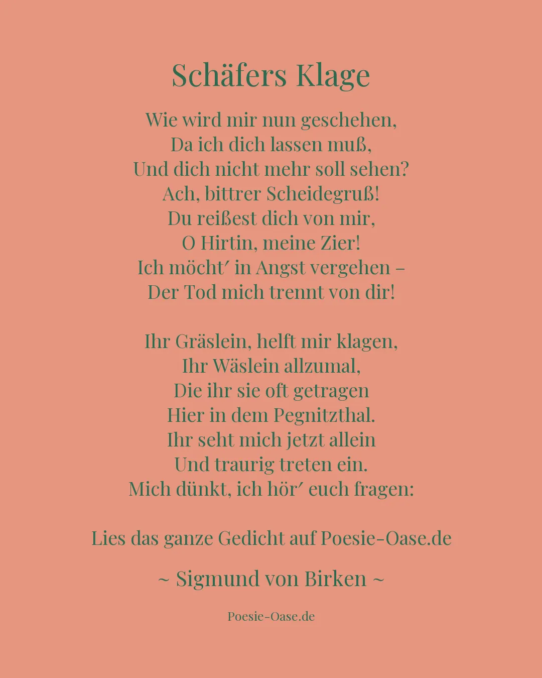 Illustration zu Schäfers Klage