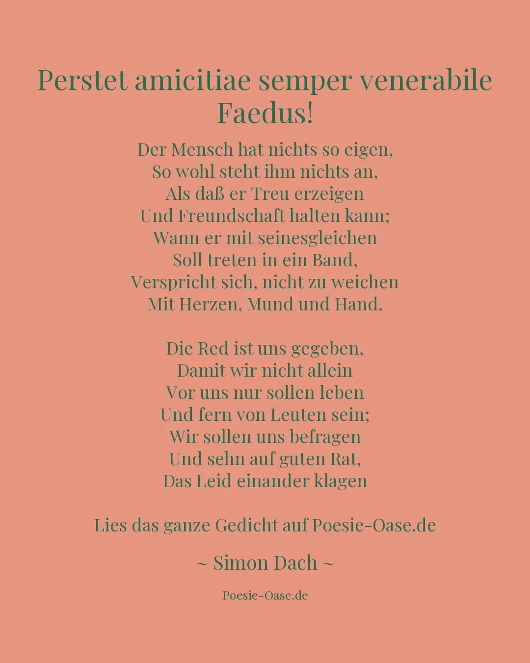 Illustration zu Perstet amicitiae semper venerabile Faedus!