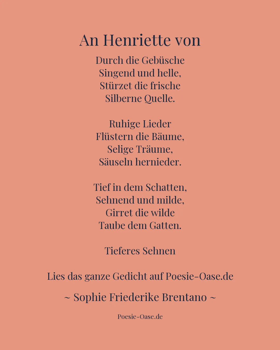 Illustration zu An Henriette von