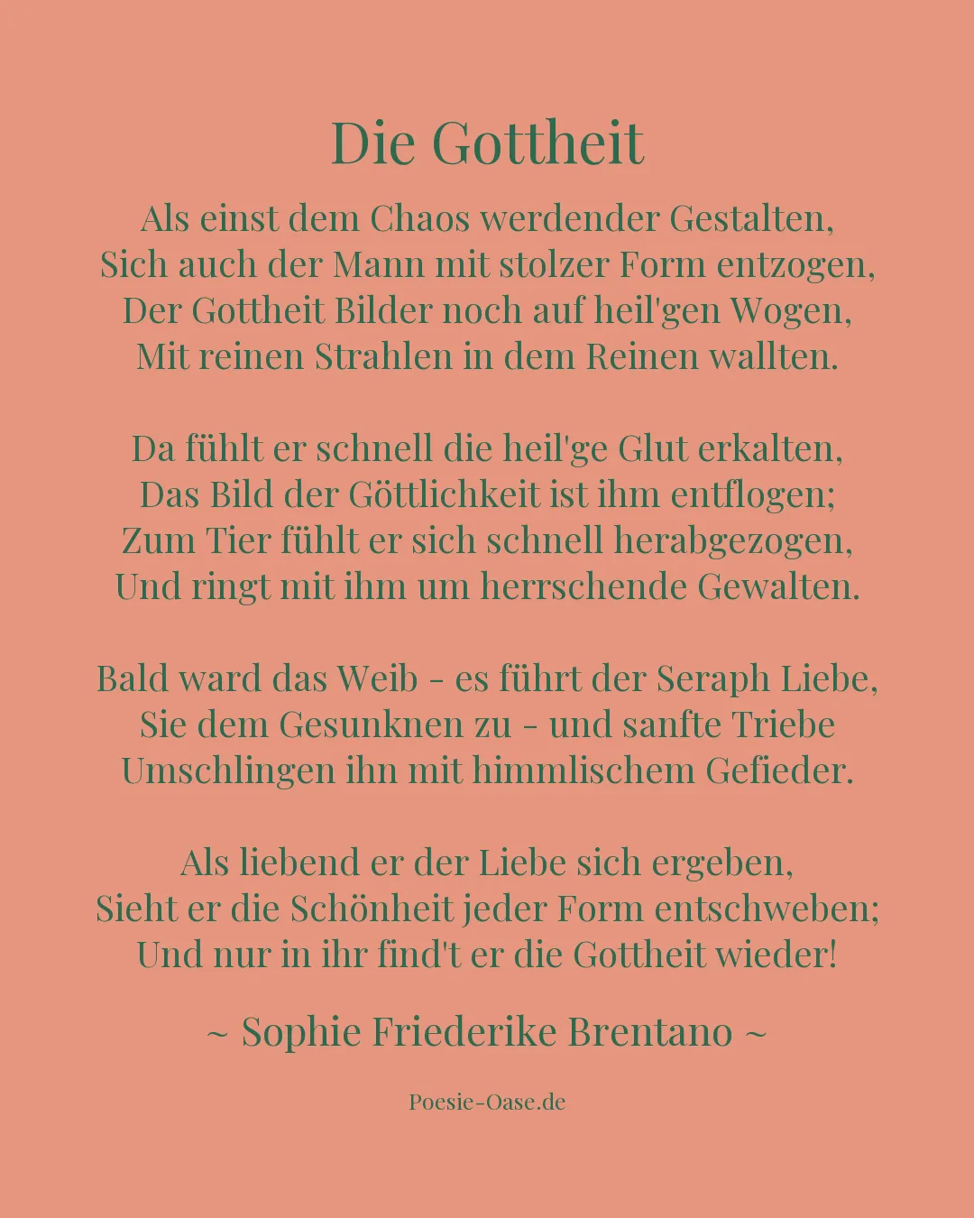 Illustration zu Die Gottheit