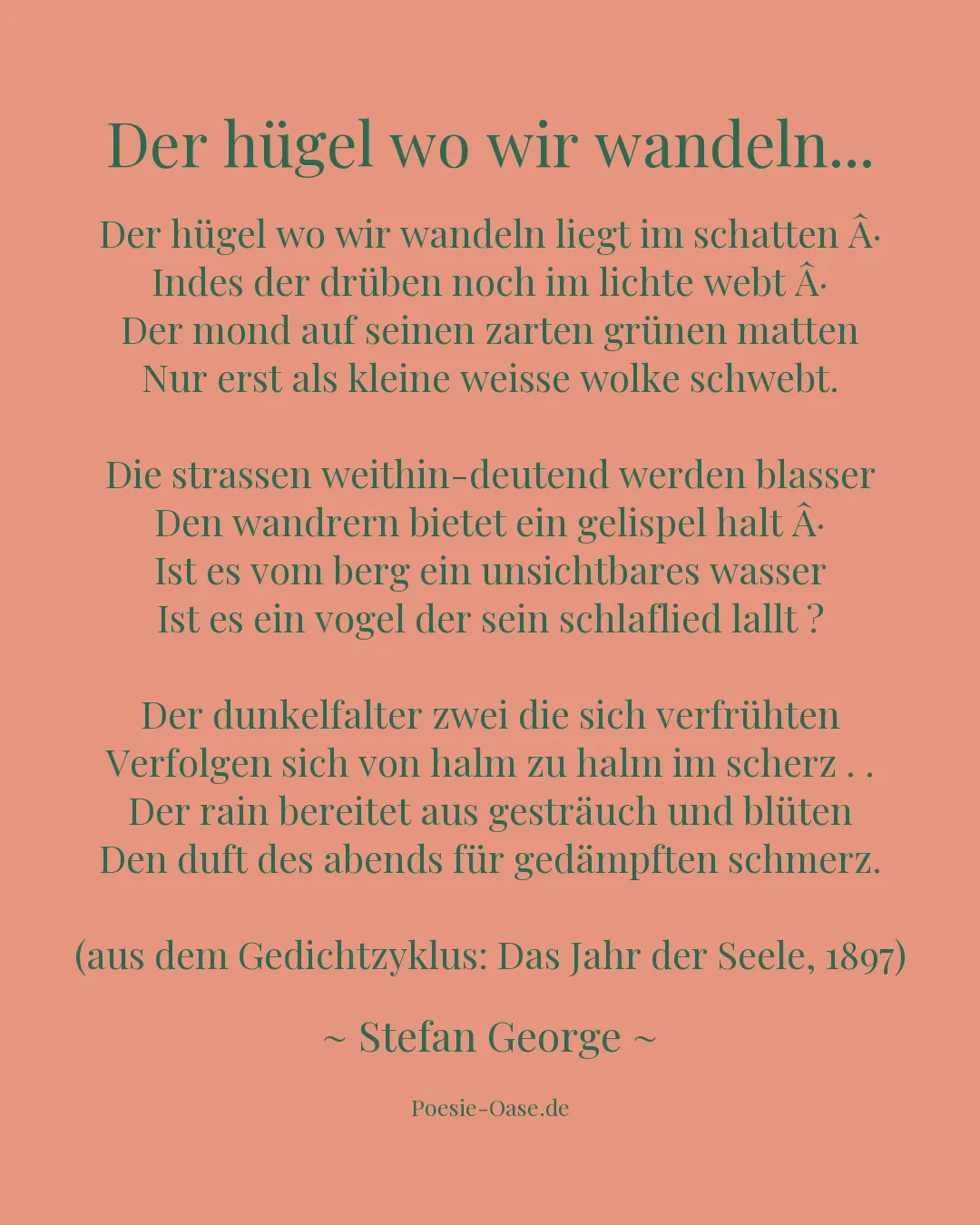 Illustration zu Der hügel wo wir wandeln...