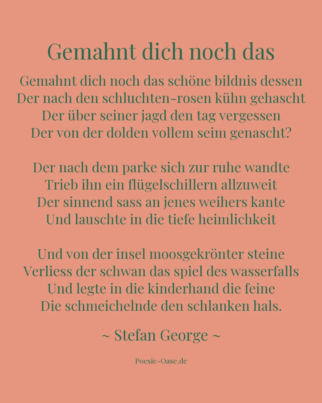 Illustration zu Gemahnt dich noch das