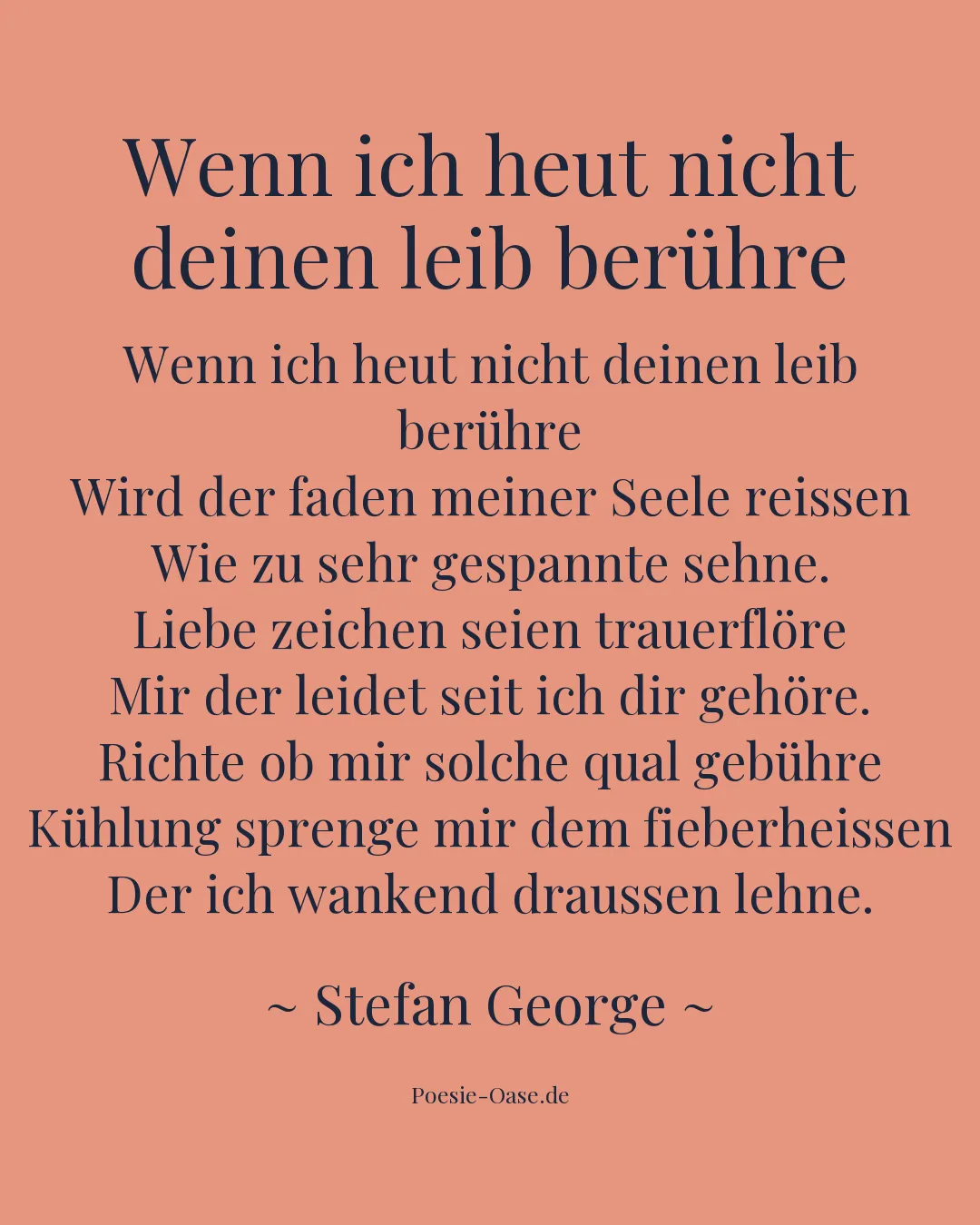 Illustration zu Wenn ich heut nicht deinen leib berühre