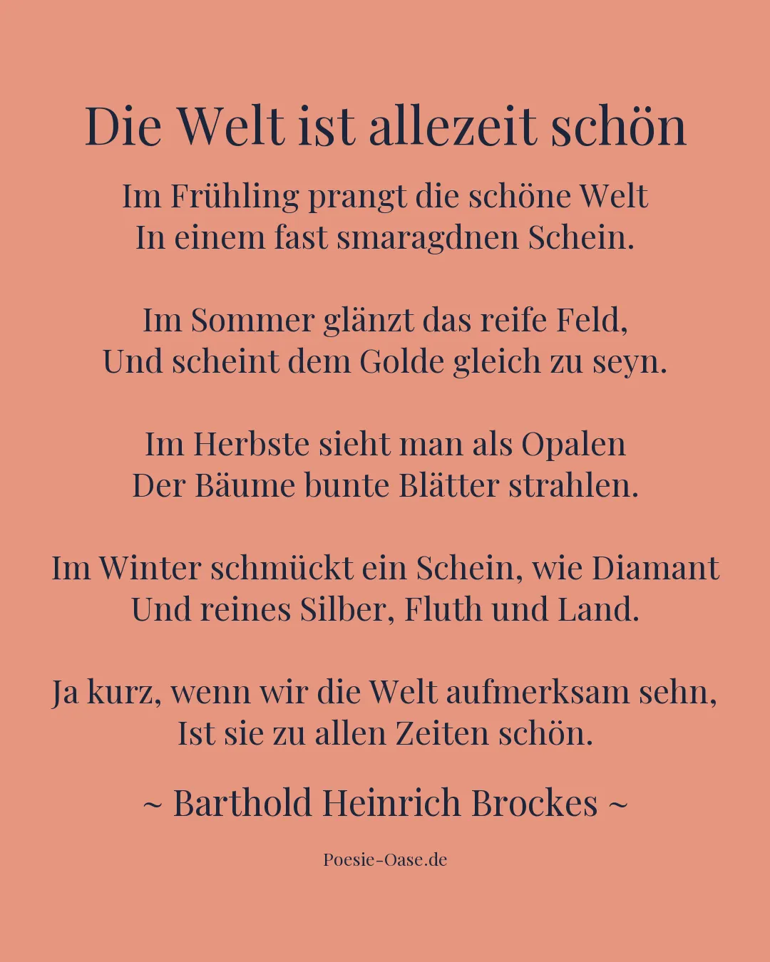 Illustration zu Die Welt ist allezeit schön