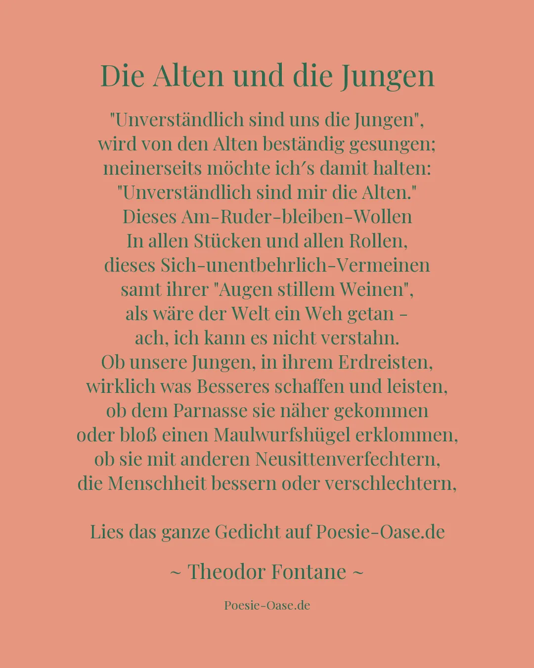 Illustration zu Die Alten und die Jungen