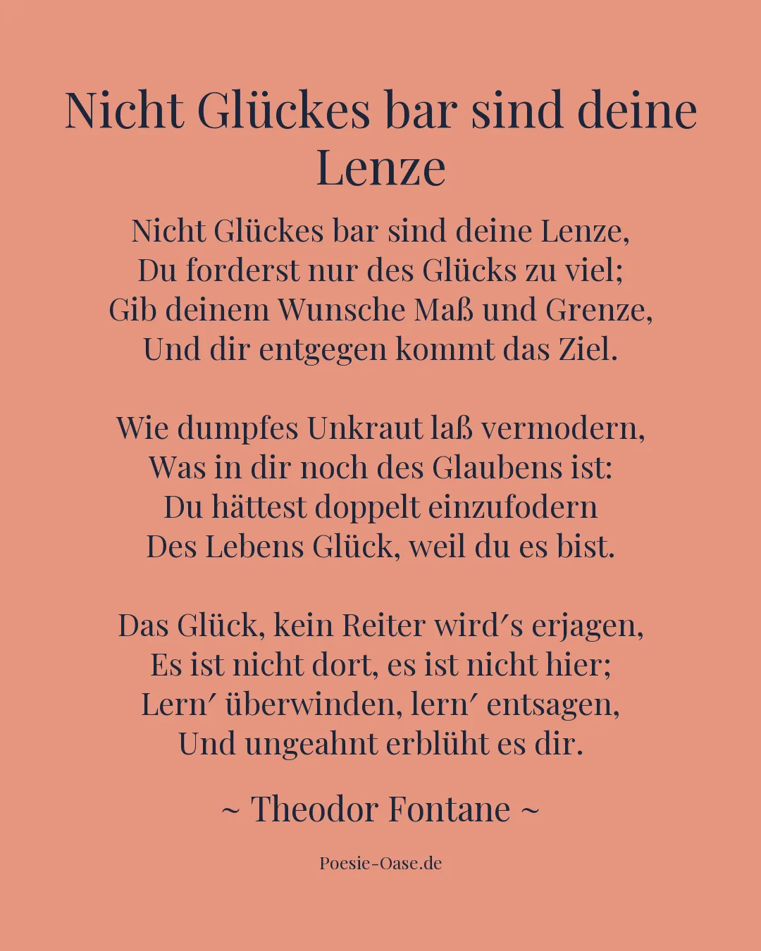 Illustration zu Nicht Glückes bar sind deine Lenze
