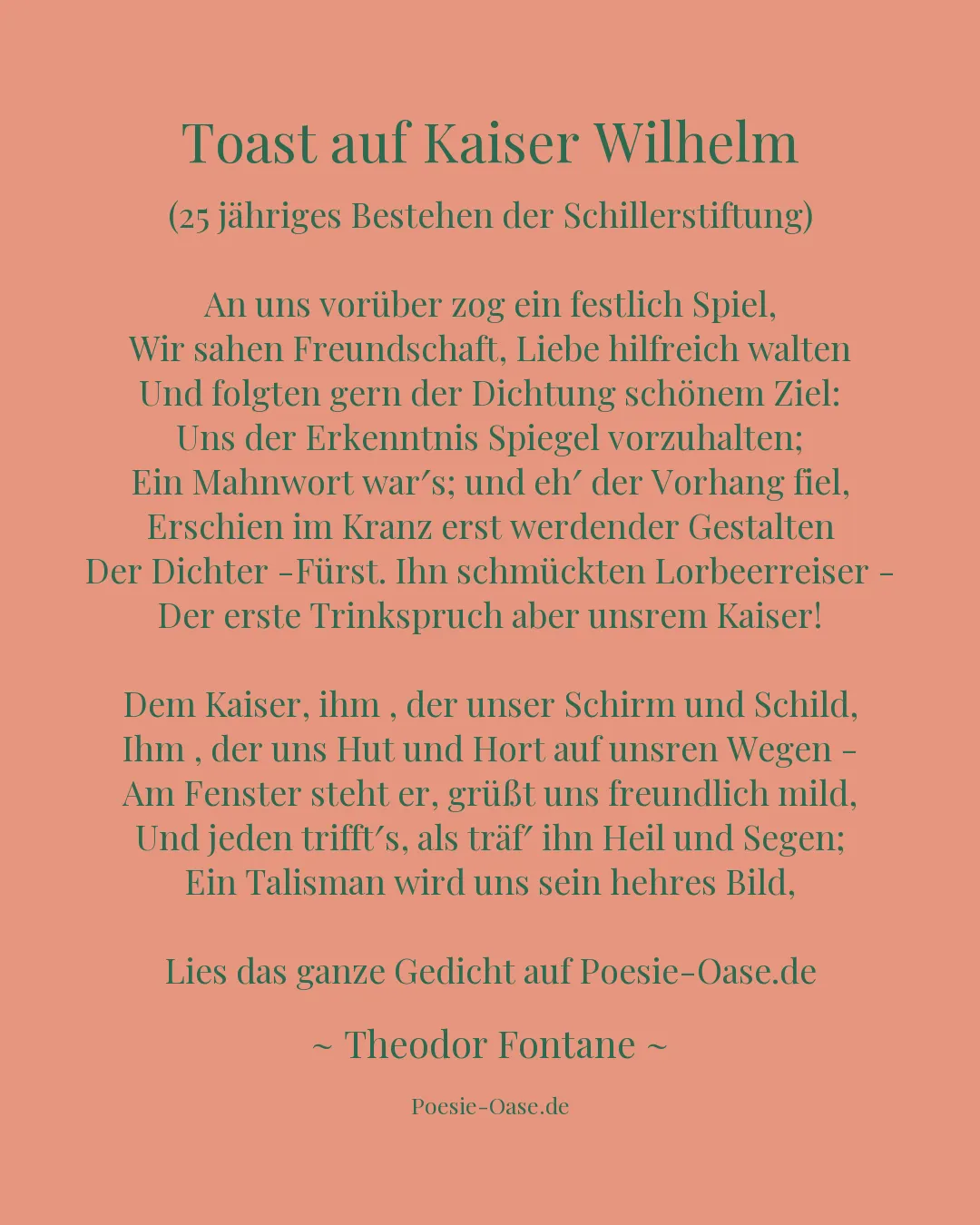 Illustration zu Toast auf Kaiser Wilhelm