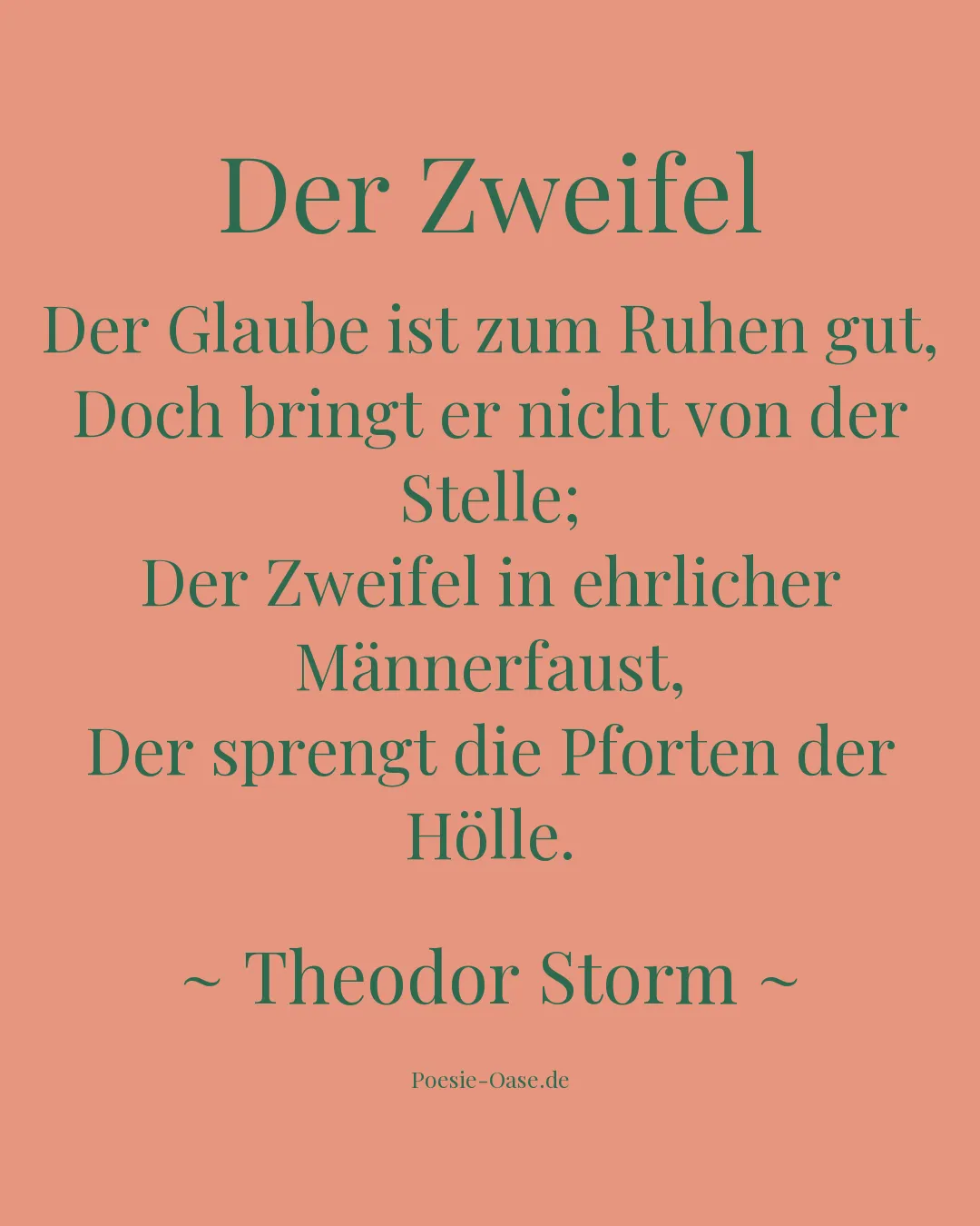Illustration zu Der Zweifel