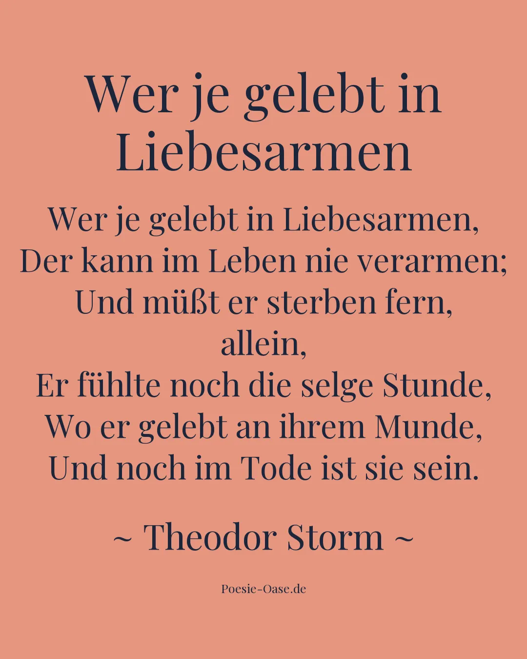 Illustration zu Wer je gelebt in Liebesarmen