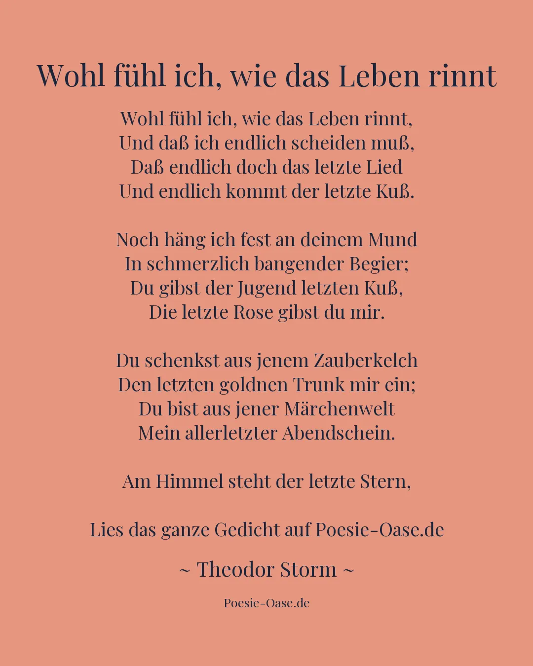 Illustration zu Wohl fühl ich, wie das Leben rinnt