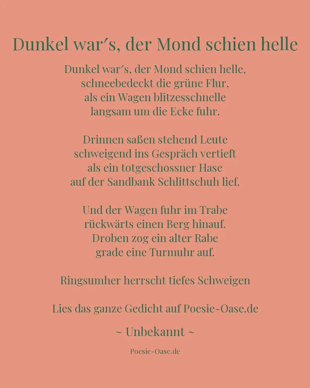 Illustration zu Dunkel war′s, der Mond schien helle