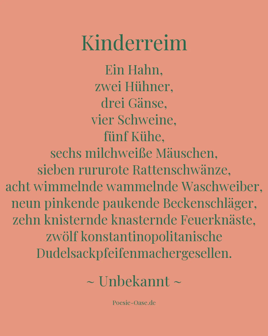 Illustration zu Kinderreim