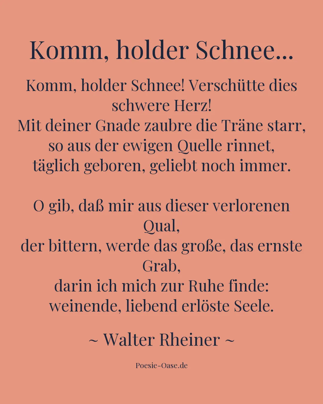 Illustration zu Komm, holder Schnee...