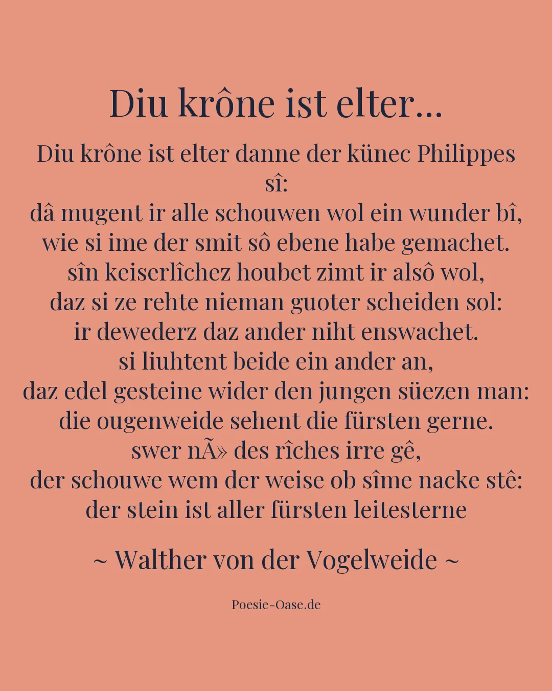 Illustration zu Diu krône ist elter...