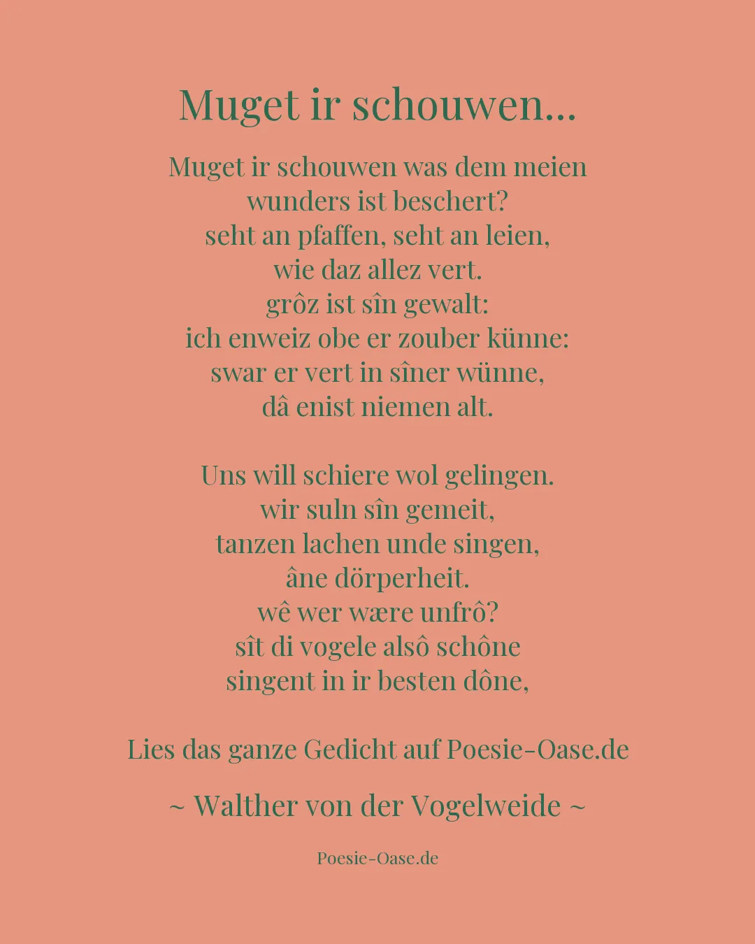 Illustration zu Muget ir schouwen...