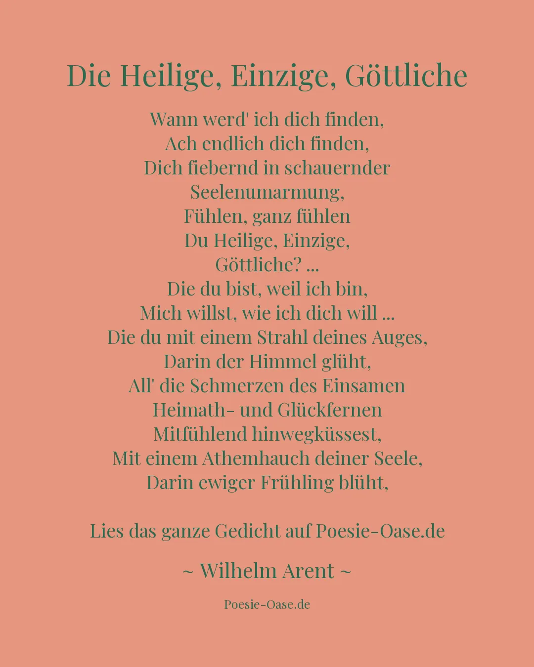 Illustration zu Die Heilige, Einzige, Göttliche