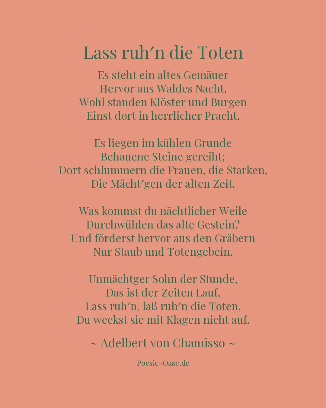 Illustration zu Lass ruh′n die Toten