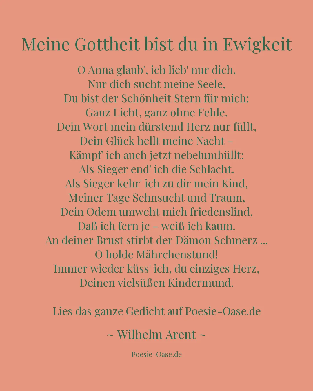 Illustration zu Meine Gottheit bist du in Ewigkeit