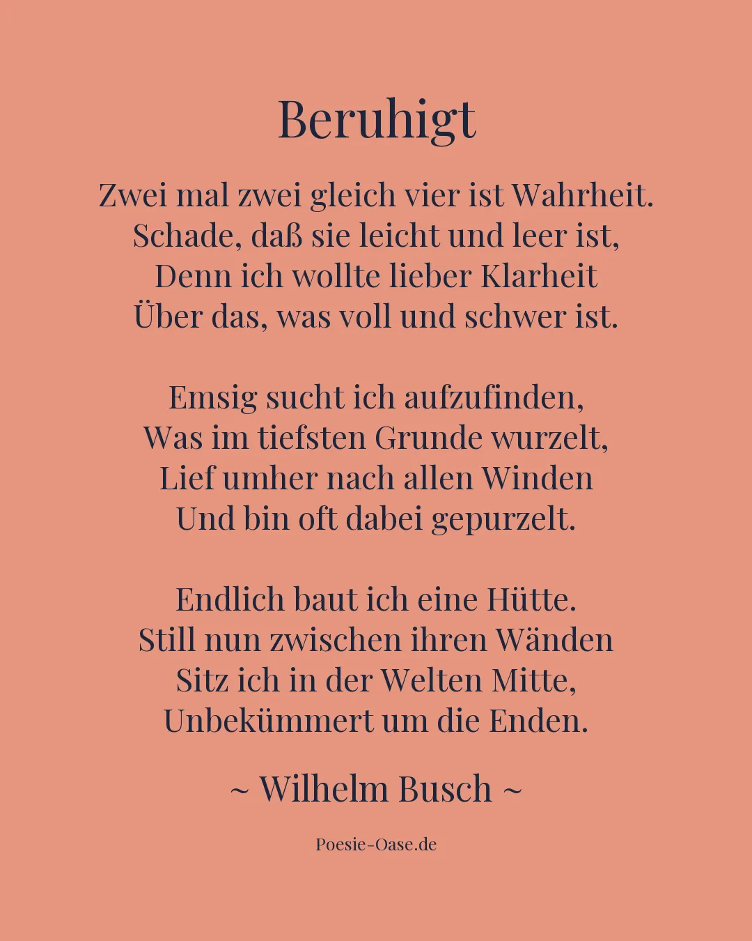 Illustration zu Beruhigt