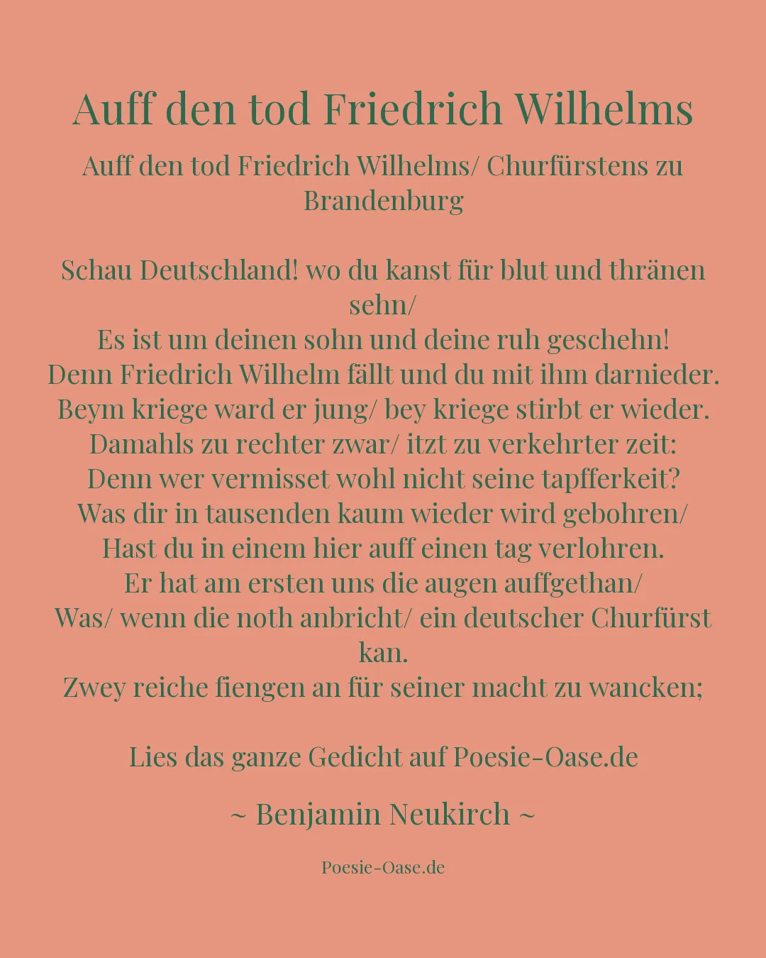 Illustration zu Auff den tod Friedrich Wilhelms