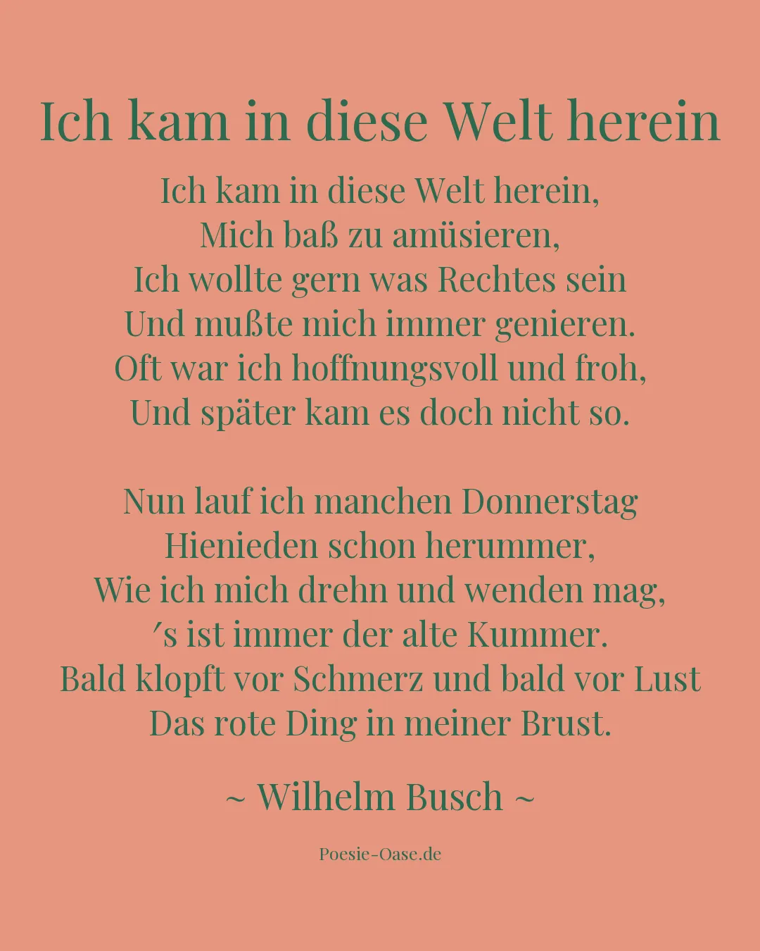 Illustration zu Ich kam in diese Welt herein