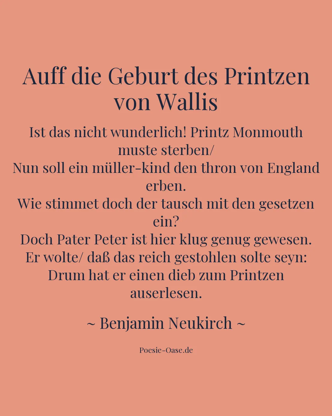 Illustration zu Auff die Geburt des Printzen von Wallis