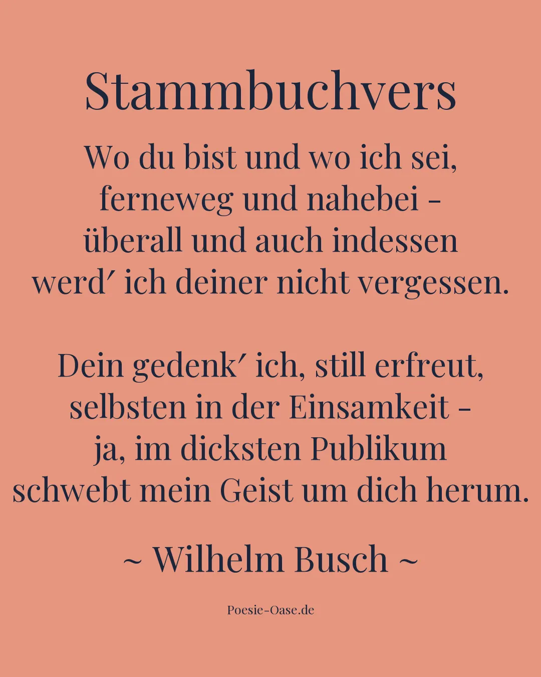 Illustration zu Stammbuchvers