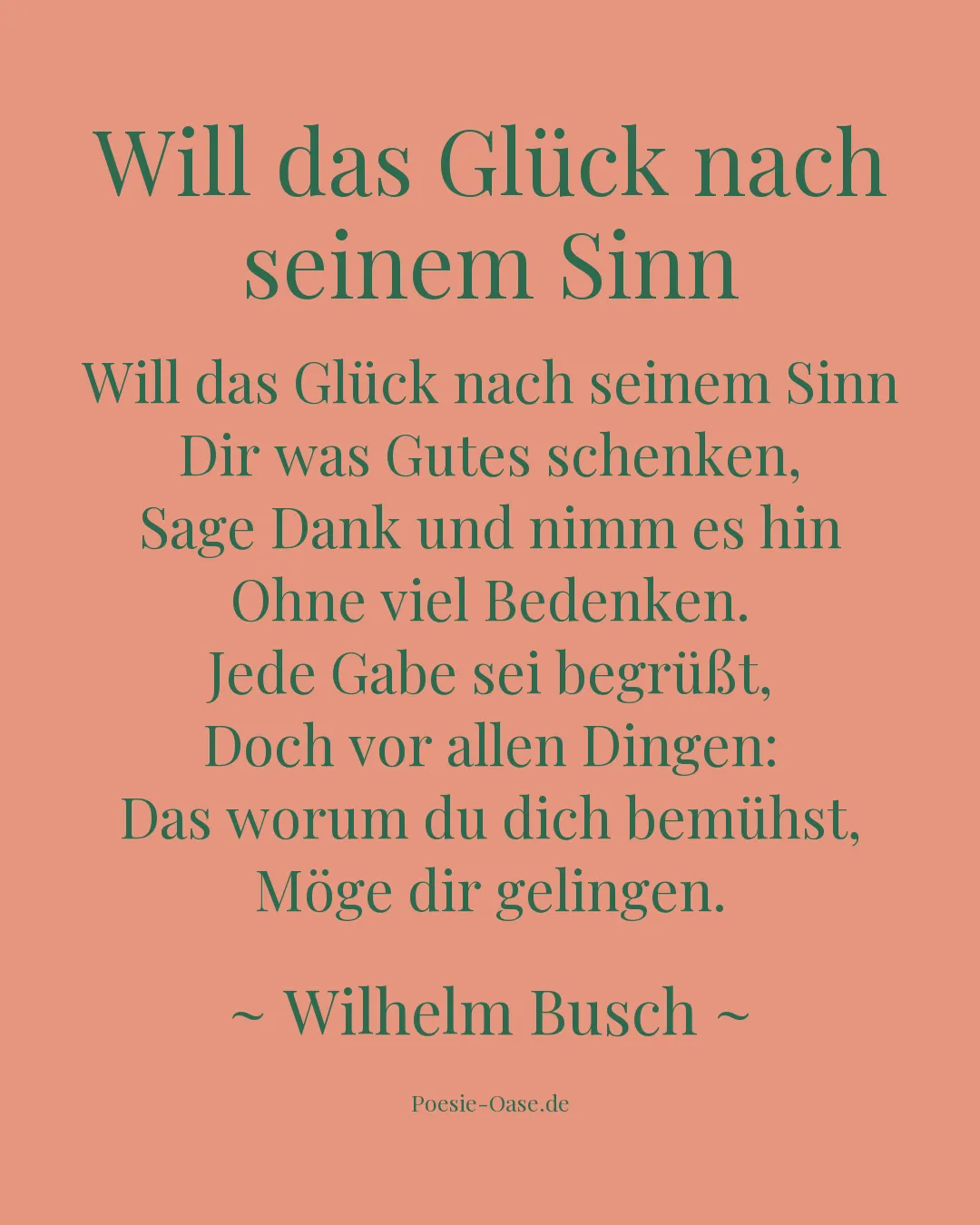 Illustration zu Will das Glück nach seinem Sinn