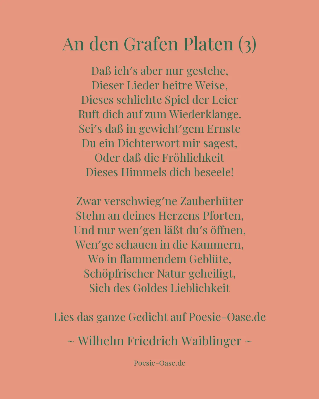 Illustration zu An den Grafen Platen (3)