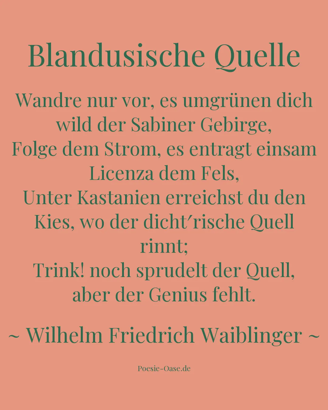 Illustration zu Blandusische Quelle