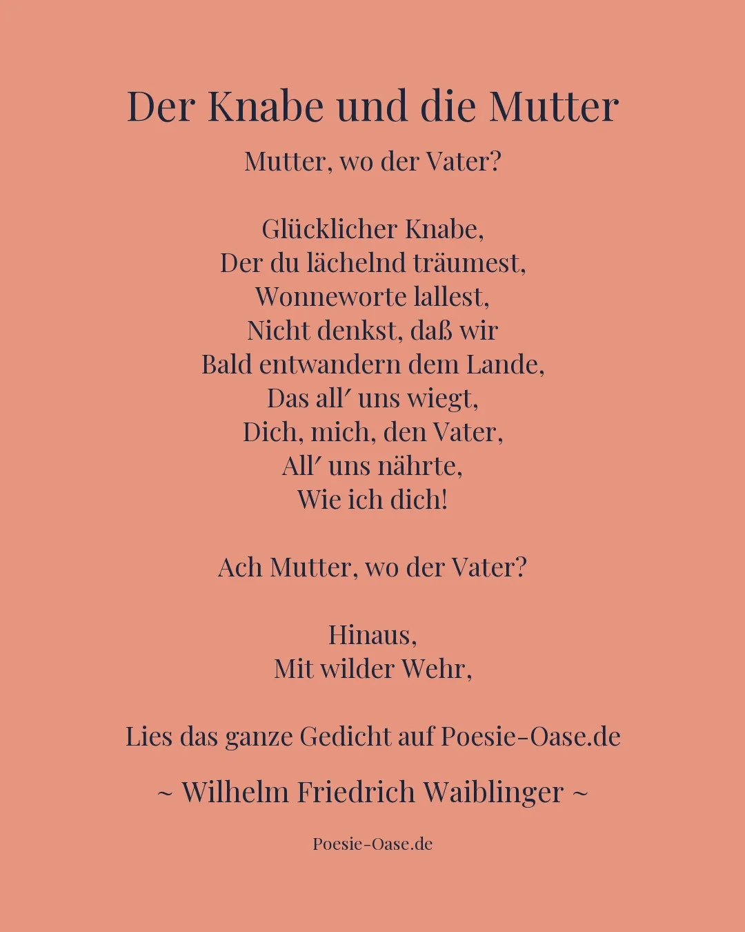 Illustration zu Der Knabe und die Mutter
