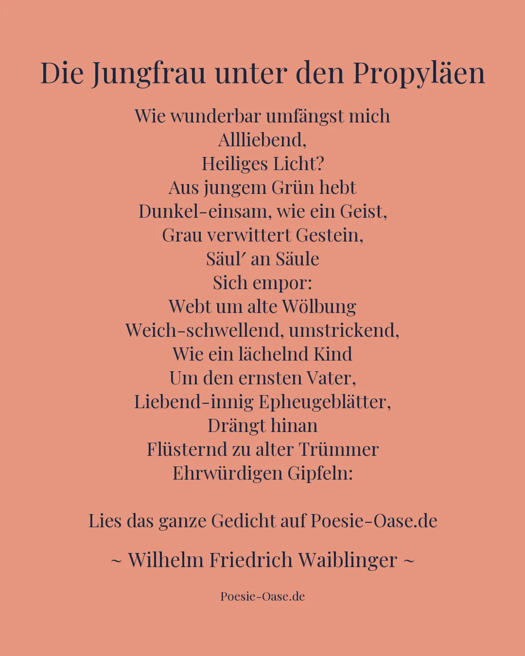 Illustration zu Die Jungfrau unter den Propyläen