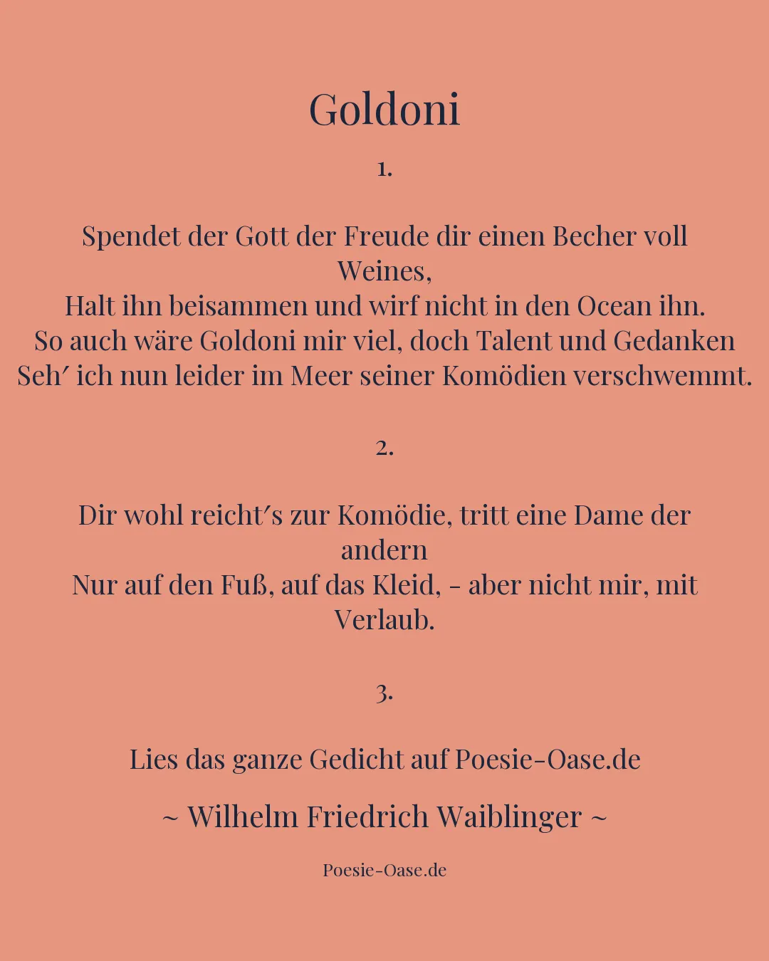 Illustration zu Goldoni